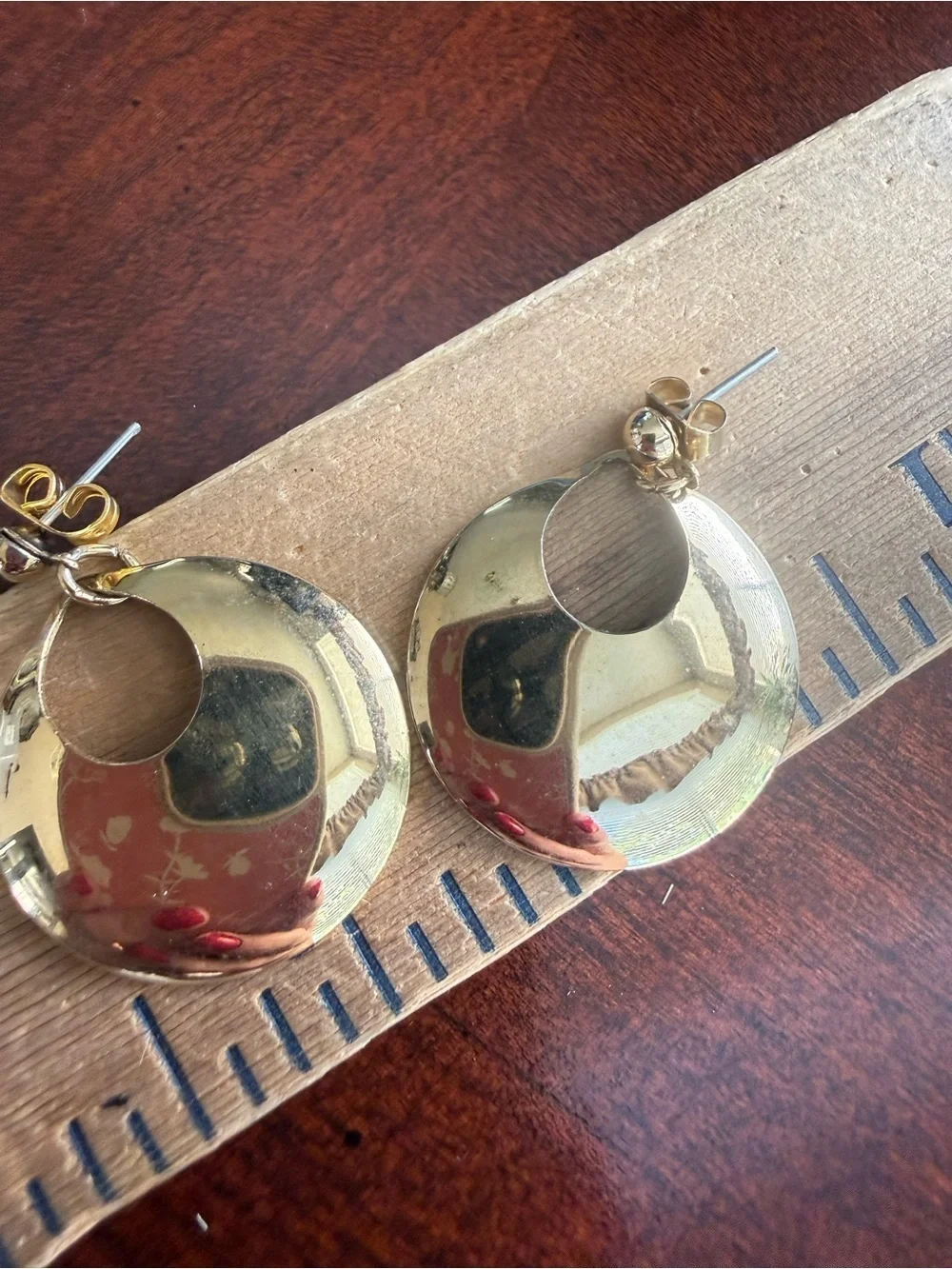 Vintage Pierced Earrings - Picture 2 of 2